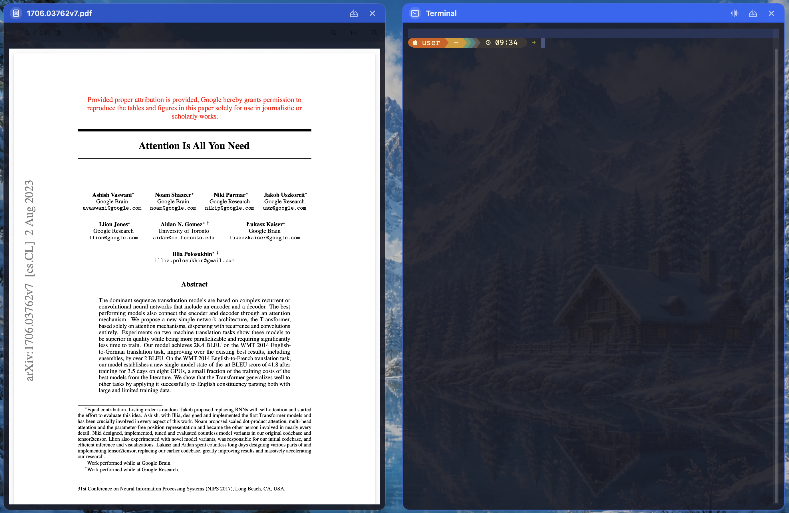 The real Vibes PDF pane open beside a local terminal